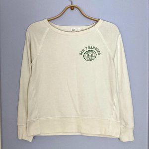 SAN FRANCISCO CREWNECK Cute White Lightweight Sweatshirt